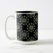 Chic Gold en Green Asian Style Tweekleurige Koffiemok (Links)