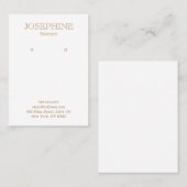 Chic Gold en White earing Visitekaartje (Voorkant / Achterkant)