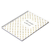 Chic Gold en White Stippen Notitieboek (Linkerzijde)
