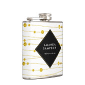 Chic  Gold en zwarte Bridesmaid Flask Heupfles (Rechts)