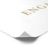 Chic Gold Engagement Party Welkomstbord Poster (Hoek)