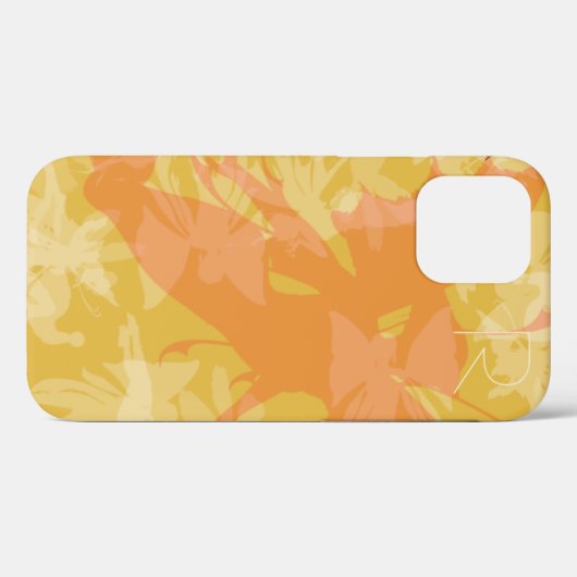 Chic Gold Fairies Monogram Hoesje-Mate iPhone Case (Achterkant (horizontaal))