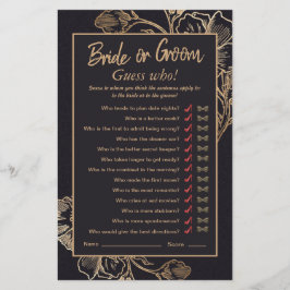 Chic Gold Faux Metal Rozen Vrijgezellenfeest Game