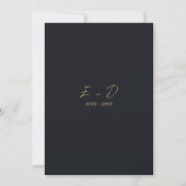 Chic Gold Floral 75e bruiloft Jubileum Save The Date (Achterkant)
