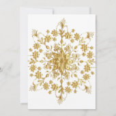 Chic  Gold Floral Bridal Shower Kaart (Achterkant)