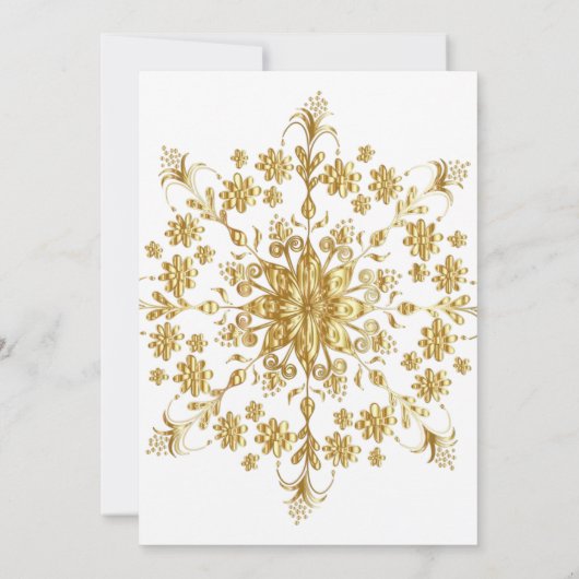 Chic Gold Floral Bridal Shower Kaart (Achterkant)