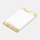 Chic Gold Flowers Post-it® Notes (Schuin)