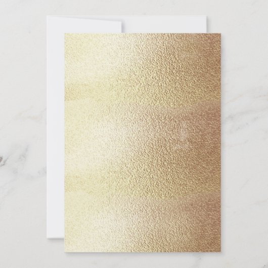 Chic Gold Foil Black Script Photo Afstuderen Aankondiging (Achterkant)