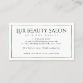 Chic Gold Foil Classic  Swirls Custom White Afsprakenkaartje (Achterkant)