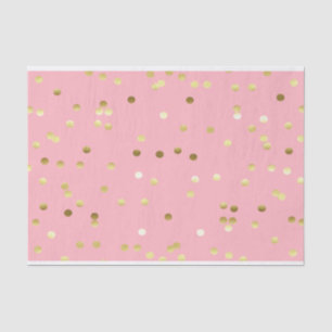 Chic Gold Foil Confetti Licht Roze Tissuepapier