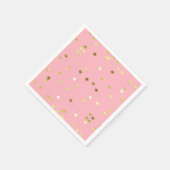 Chic Gold Foil Confetti Light Pink Servetten (Hoek)