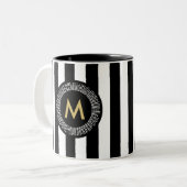 Chic Gold Foil Effect Brushstrokes Coffee Mok (Voorkant links)