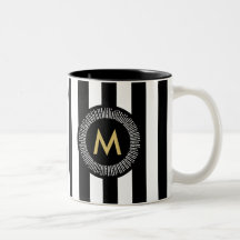 Chic Gold Foil Effect Brushstrokes Coffee Mok