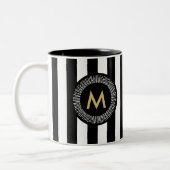 Chic Gold Foil Effect Brushstrokes Coffee Mok (Links)