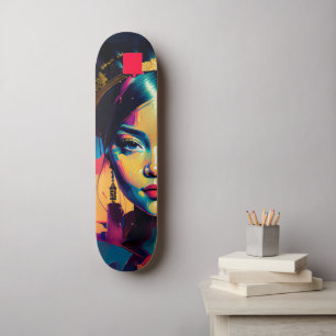 Chic Gold Foil kleurige impasto olie schilderende Persoonlijk Skateboard