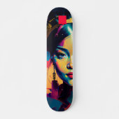 Chic Gold Foil kleurige impasto olie schilderende Persoonlijk Skateboard (Voorkant)
