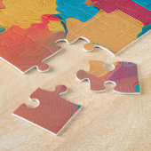 Chic Gold Foil kleurrijke vrouwen Impasto Oil Pain Legpuzzel (Zijkant)