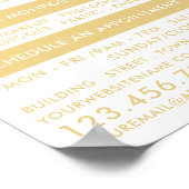 Chic Gold Foil Lashes Beauty Makeup Artist Poster (Hoek)