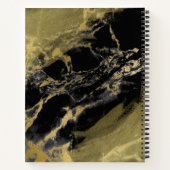 Chic Gold Foil marble Monogram Notitieboek (Achterkant)