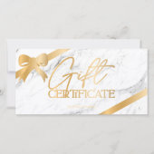 Chic Gold foil ribbon marmer logo gift certificaat (Voorkant)