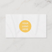 Chic gold foil ribbon white logo gift certificate informatiekaartje (Achterkant)