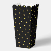 Chic Gold Foil Stippen Elegant Black Bedankdoosjes (Achterkant)