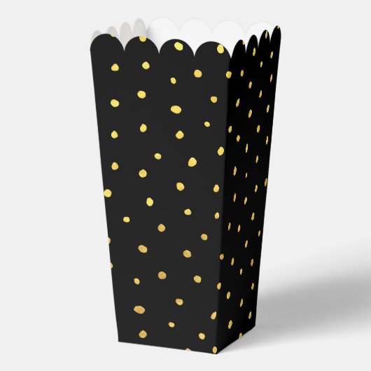 Chic Gold Foil Stippen Elegant Black Bedankdoosjes (Achterkant)
