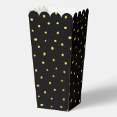 Chic Gold Foil Stippen Elegant Black Bedankdoosjes (Voorkant)