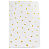 Chic Gold Foil Stippen Elegant Medium Cadeauzakje (Voorkant)