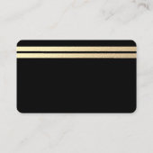 Chic Gold Foil Stripes Evening Event Ticket Uitnod (Achterkant)