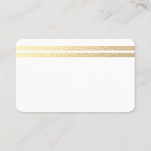 Chic Gold Foil Stripes Evening Event Ticket Uitnod (Achterkant)