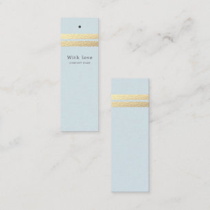 Chic Gold Foil Stripes   Labels met blauwe cadeaus