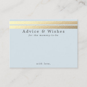 Chic Gold Foil stripes op blauw advieskaarten Informatiekaartje