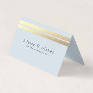 Chic Gold Foil stripes op blauw advieskaarten Visitekaartje