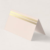Chic Gold Foil stripes op Blush Pink Advice Kaarte Visitekaartje (Achterkant)