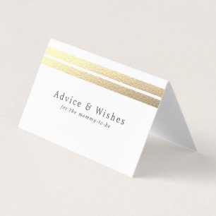 Chic Gold Foil stripes op witte advieskaarten Visitekaartje
