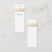 Chic Gold Foil Stripes | Witte Labels (Voorkant / Achterkant)