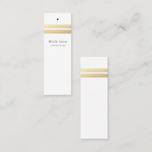 Chic Gold Foil Stripes   Witte Labels