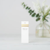 Chic Gold Foil Stripes | Witte Labels (Staand voorkant)