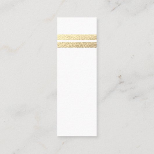 Chic Gold Foil Stripes | Witte Labels (Achterkant)