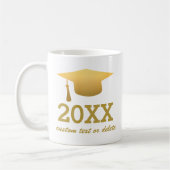 Chic Gold Foil Trendy Afstuderen Class of 2016 Koffiemok (Links)