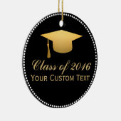 Chic Gold Foil Trendy Afstuderen Class of 20XX Keramisch Ornament (Rechts)