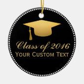 Chic Gold Foil Trendy Afstuderen Class of 20XX Keramisch Ornament (Voorkant)