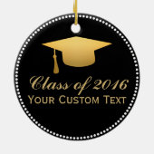 Chic Gold Foil Trendy Afstuderen Class of 20XX Keramisch Ornament (Achterkant)