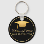 Chic Gold Foil Trendy Afstuderen Class of 20XX Sleutelhanger (Voorkant)