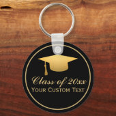 Chic Gold Foil Trendy Afstuderen Class of 20XX Sleutelhanger (Voorkant)