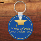 Chic Gold Foil Trendy Afstuderen Class of 20XX Sleutelhanger (Achterkant)