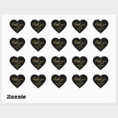 Chic Gold Foil Weddenschap Hartelijk dank Hart Sticker (Vel)