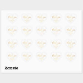 Chic Gold Foil Weddenschap Hartelijk dank Hart Sticker (Vel)
