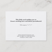 Chic Gold Foil ziet er eenvoudig uit voor een cade Kortingskaartje (Achterkant)